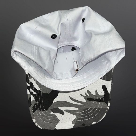 New Mn Wild Spartan Black & White Camo Adjustable Hat Cap - Picture 4 of 5